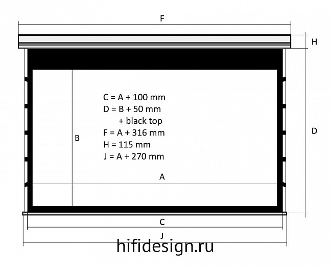 ����� kauber red label tensioned bt cinema 95" clear vision